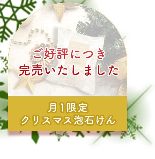 クリスマス限定泡石けん